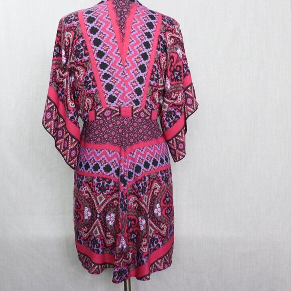 Express Pink and Purple Patterned Dress - Picture 5 of 16
